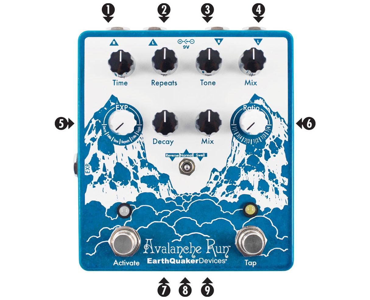 Earthquaker Devices Avalance Run V2 Stereo Delay/Reverb Pedal