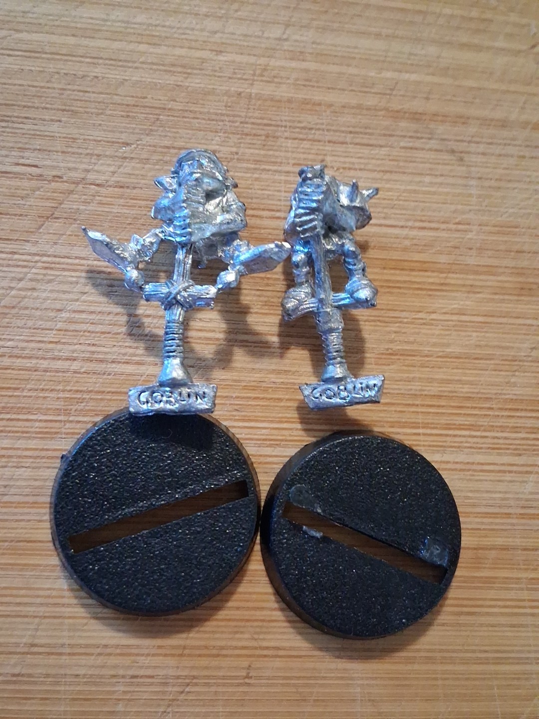 Warhammer Blood Bowl Goblin On Pogo Stick Pair