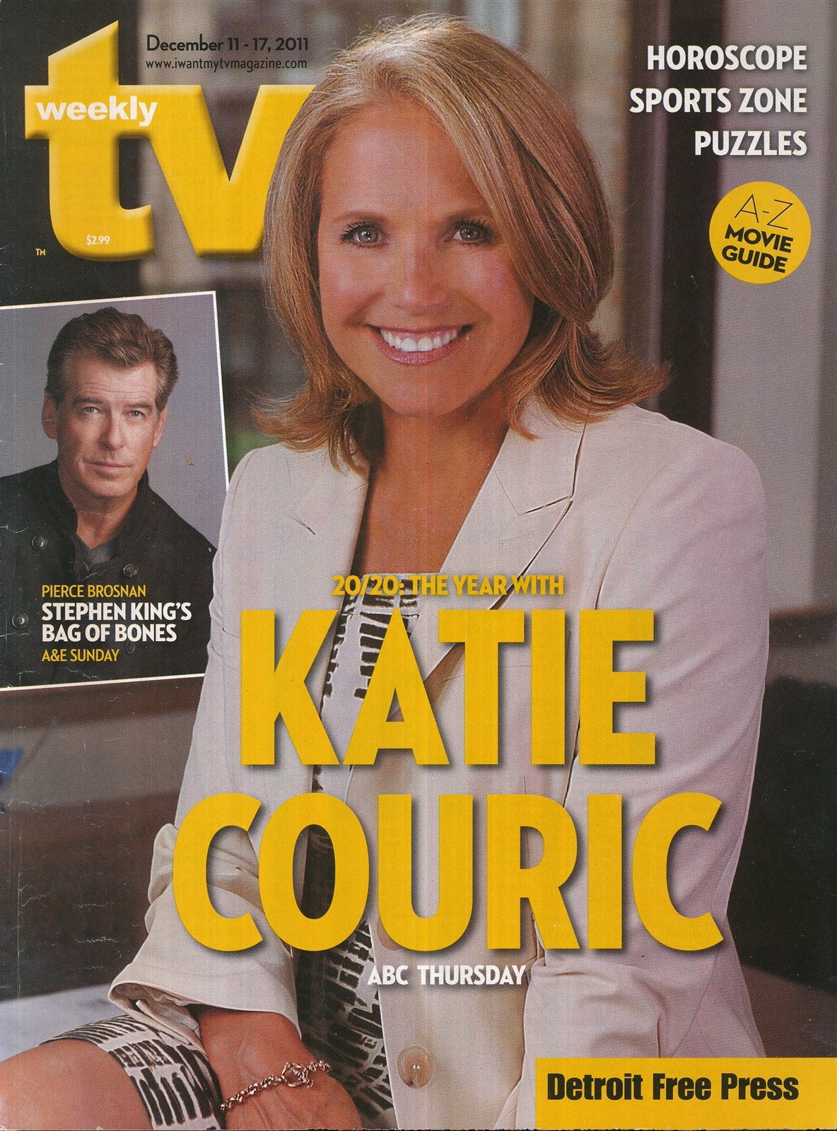 TV WEEKLY 2011 DEC. 11-17 KATIE COURIC (FAIR/GOOD CONDITION)