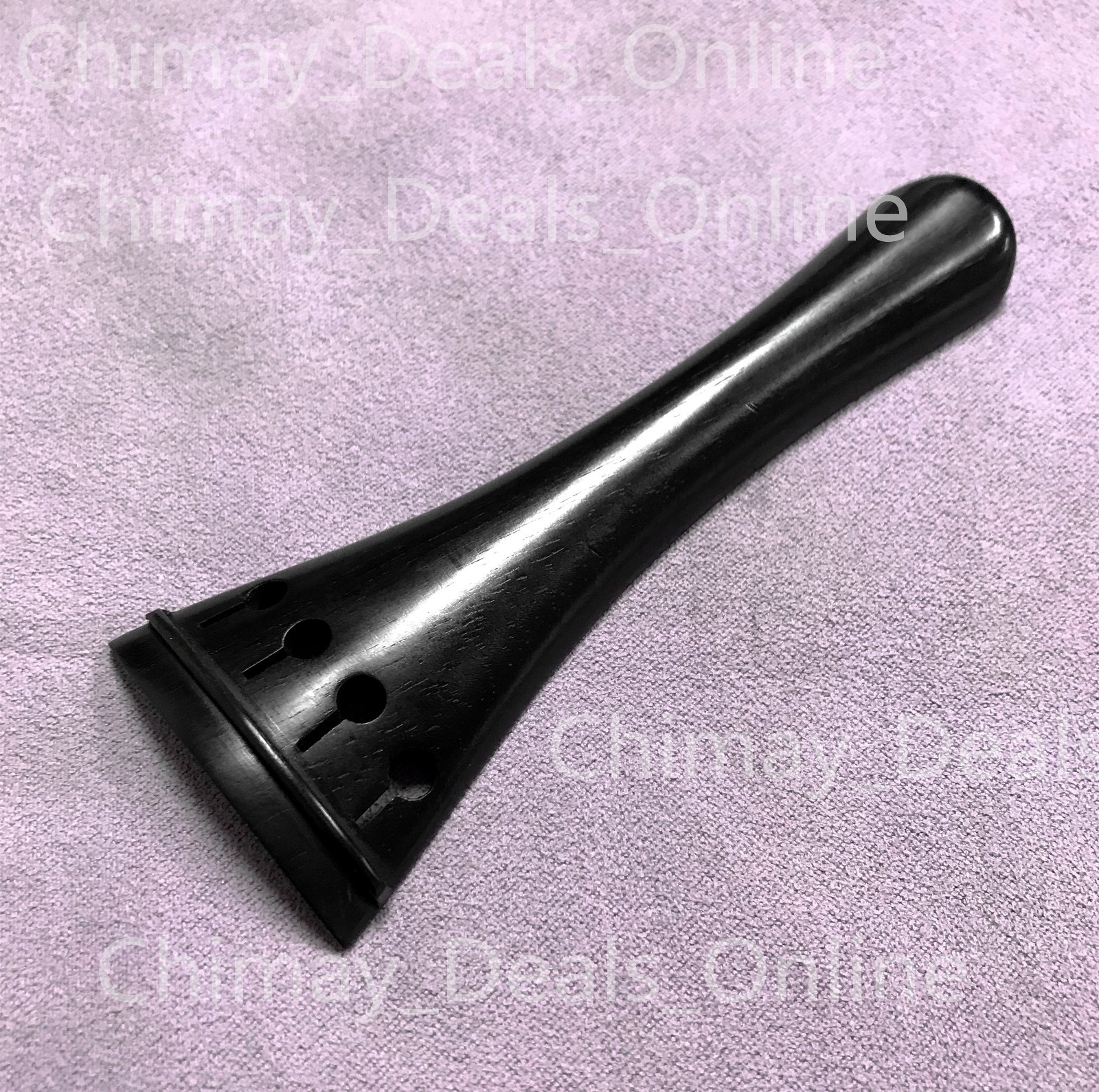 Germany Violin Tailpiece Ebony 4/4 Size W/Tail Gut ,French Hollow Style