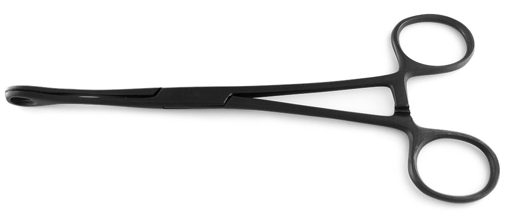 Mini Sponge Forester Forceps Black 6.5 inch Standard Piercing Tool