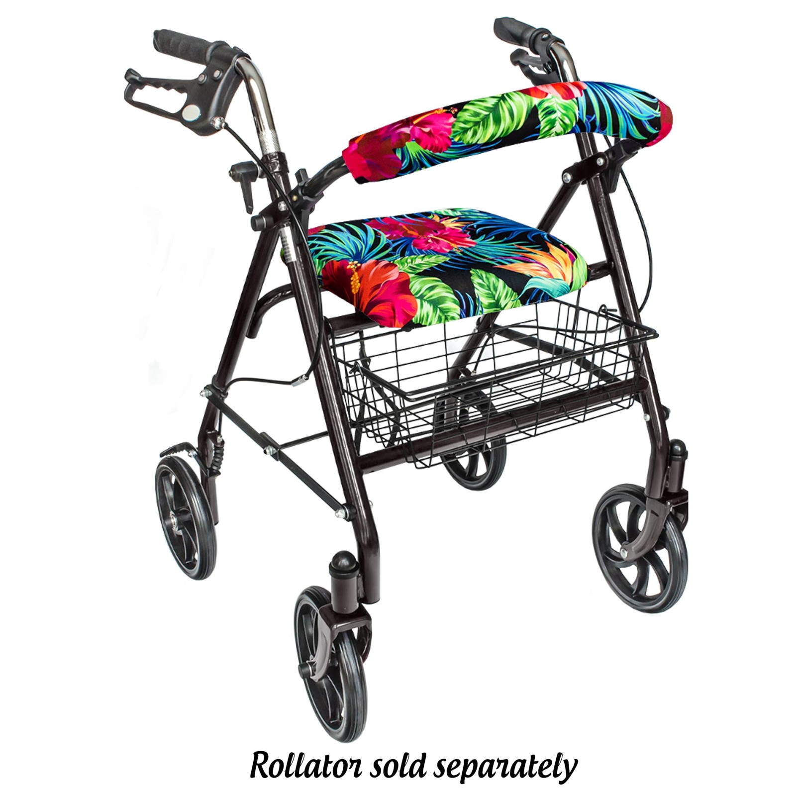 Top Glides Universal Rollator Walker Seat and Backrest Covers Tropical