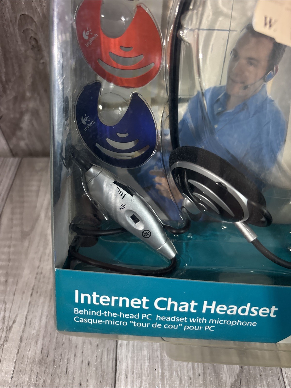 NEW Logitech Internet Chat Headset Behind the Head Multicolored Computer SEALED