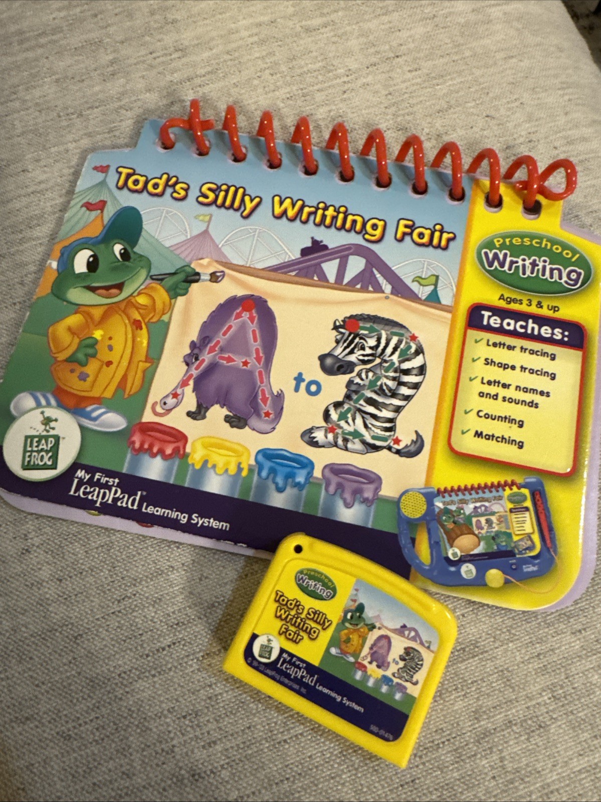 My First LeapPad Tad's Silly Writing Fair Interactive Book and Cartridge