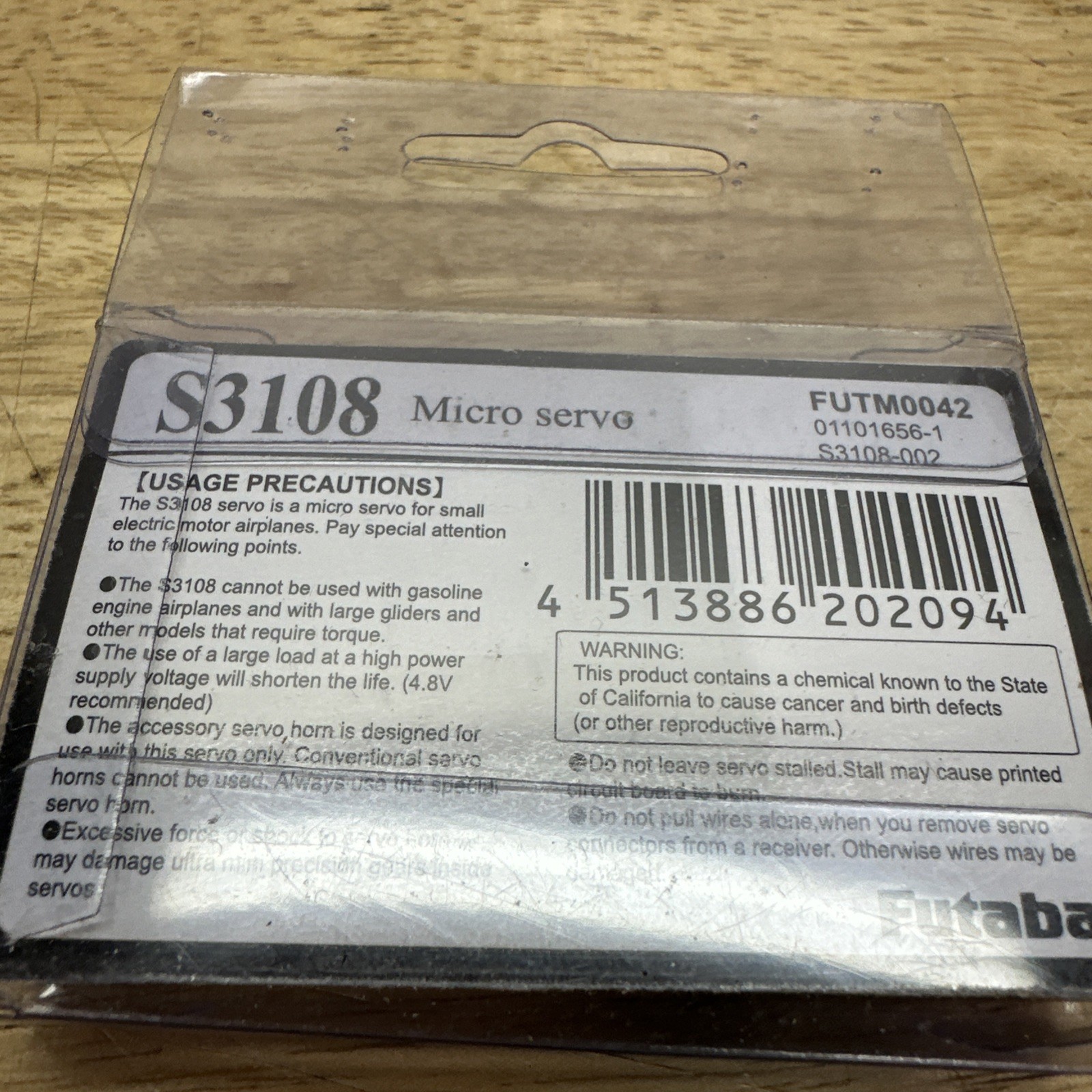 FUTABA S3108 MICRO SERVO