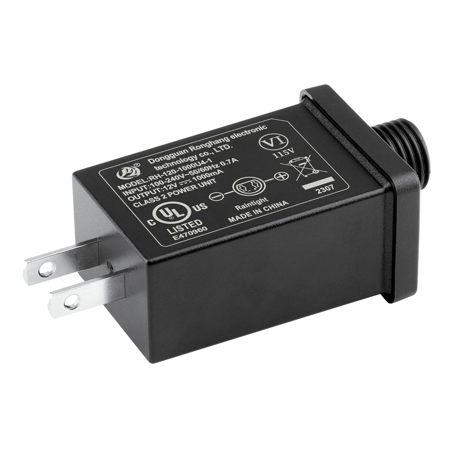 12V 1A Class 2 Power Supply LED Transformer For String Light Inflatable Device