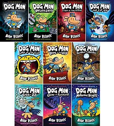 Dog Man Books Series Set 1-10  by Dav Pilkey
