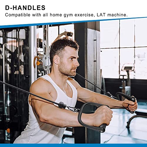 D Handle Cable Attachment, Cable Attachments for Gym, Non Triangular Pattern