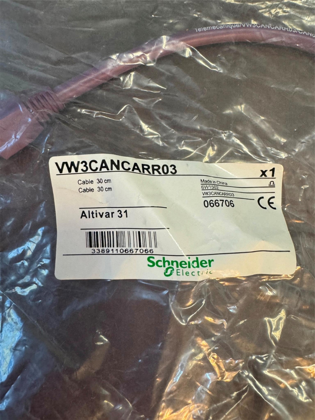 SCHNEIDER ELECTRIC VW3CANCARR03 CANopen cable 0.3 Meter Ethernet Cable