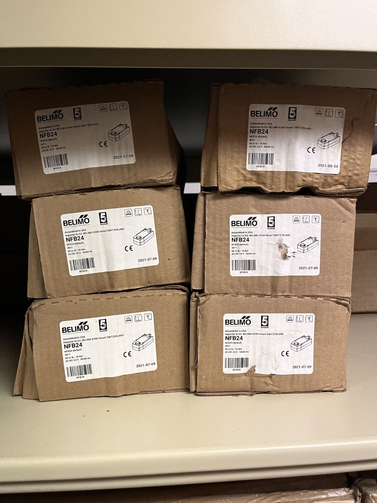 Belimo 90 in-lb Spring Return Damper Actuator - P/N: NFB24