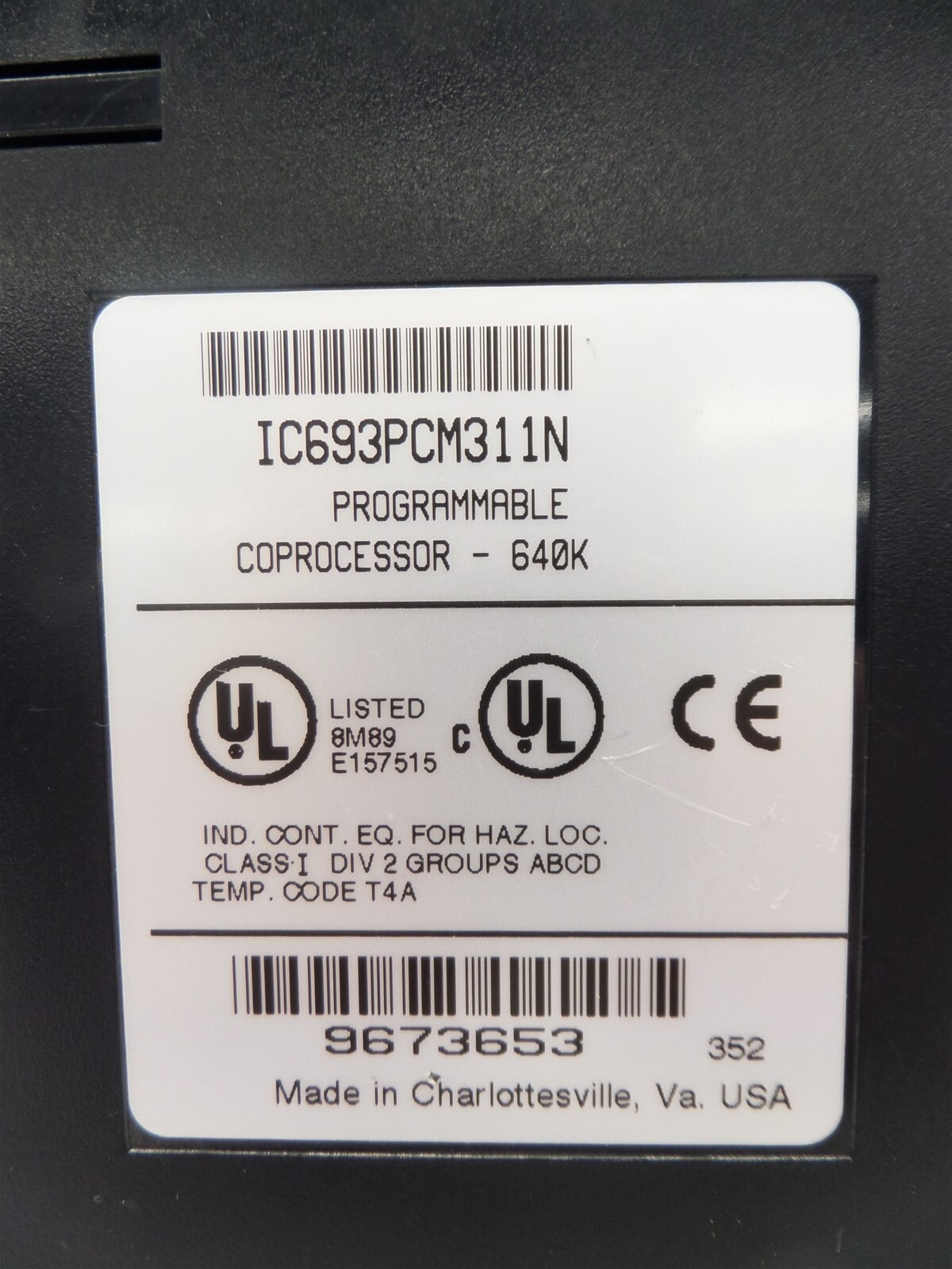 GE Fanuc IC693PCM311N Programmable Coprocessor Module - 640K