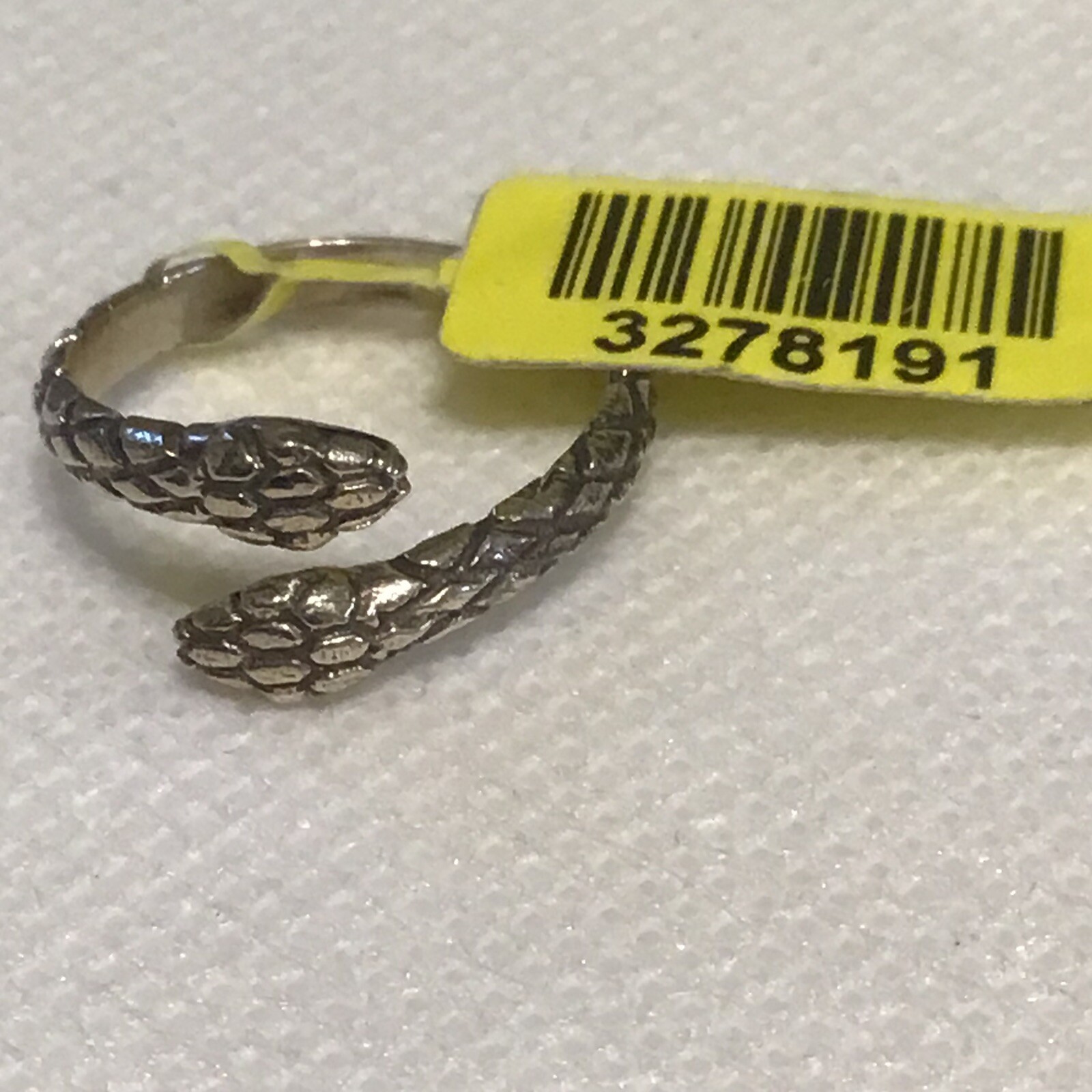 Artisan Crafted (Sz5-6) Bypass Snake Ring—Adjustable