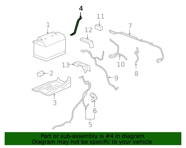 Genuine GM Battery Tray Support 10399558