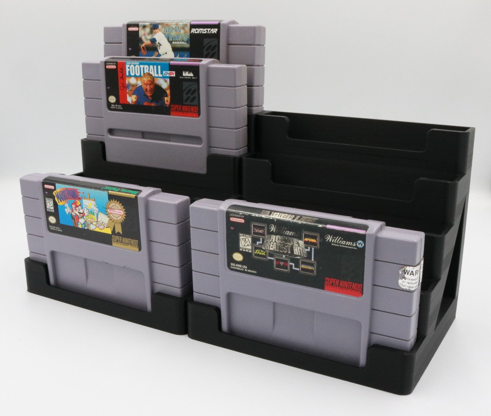 Nintendo SNES Cartridge Display Stand Tower Holder - Holds 10 Games