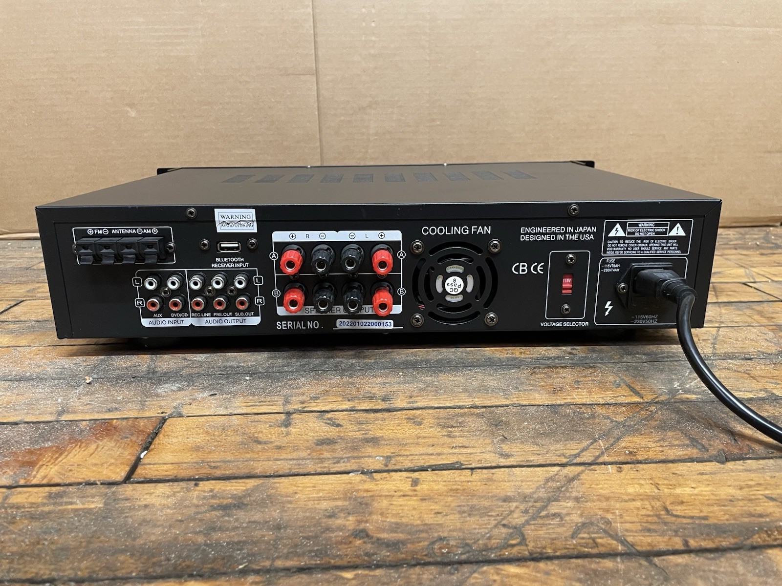 Studio Z SPA-2000BT Hybrid Digital Receiver Amplifier 2000W Tested Works