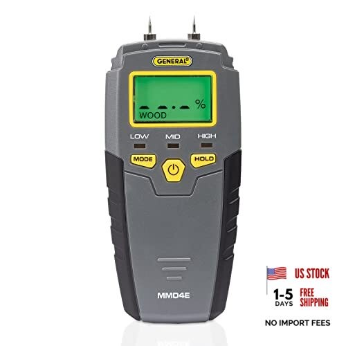 MMD4E Digital Moisture Meter, Water Leak Detector, Moisture Tester, Pin Type