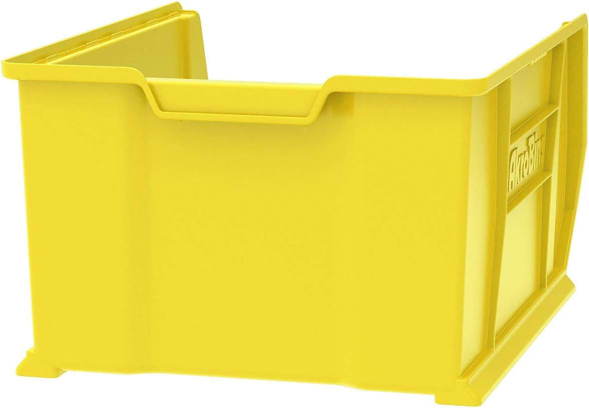 30289 Super-Size Akrobins Plastic Storage Bins, Space-Saving Stackable Bins for