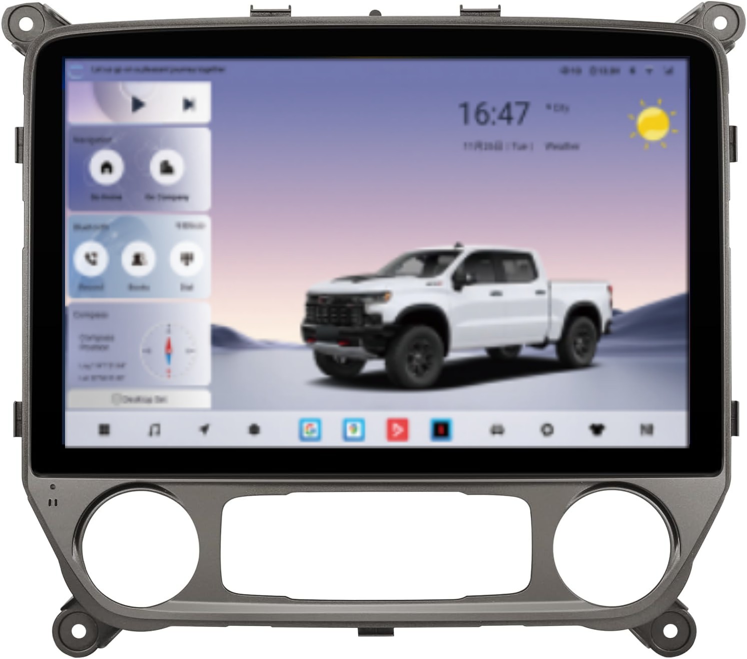 12''Car Radio Wireless Android CarPlay 6+128GB For 14-19 Chevrolet Silverado GMC