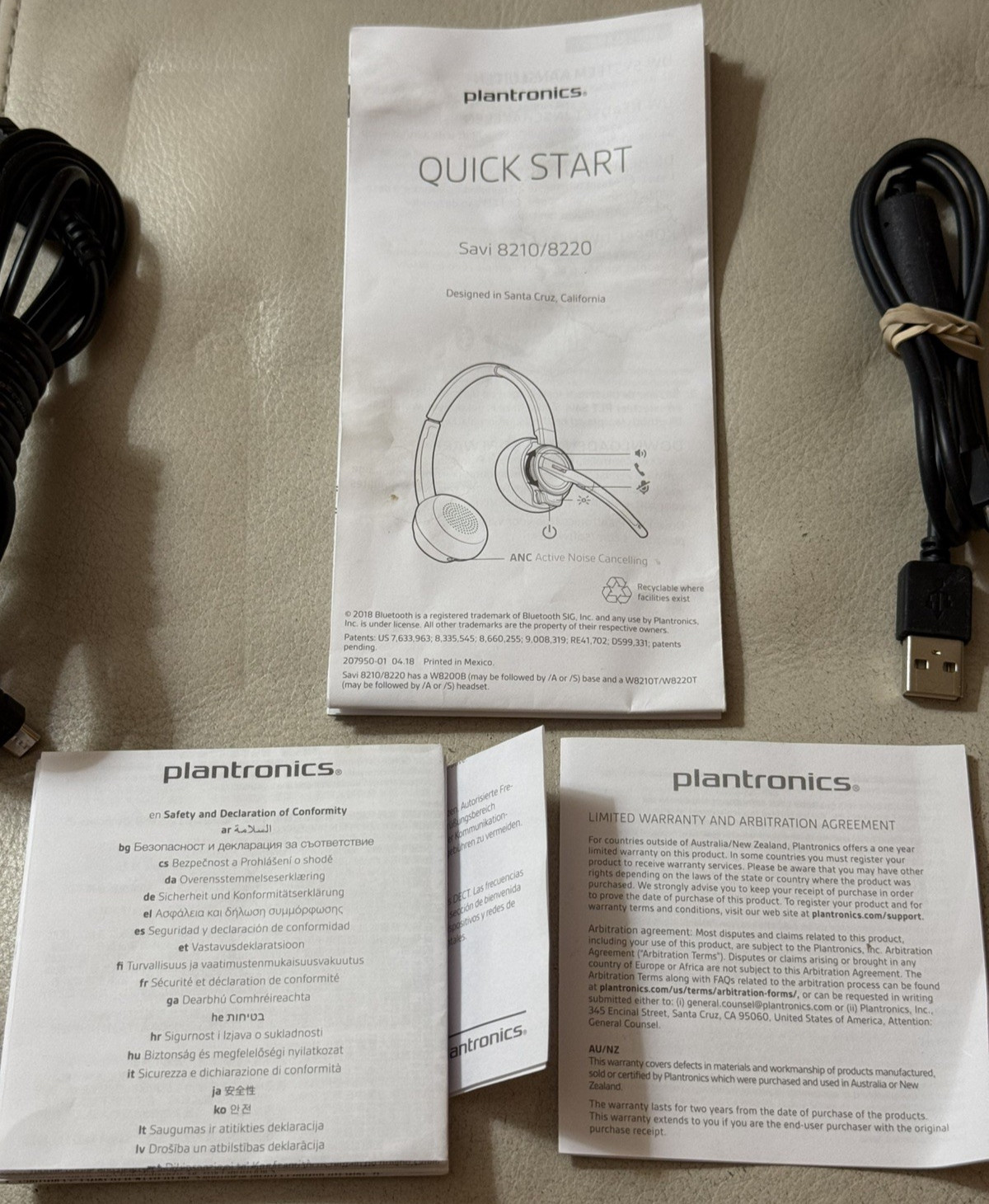 Plantronics 8200 Series SAVI W8220 Wireless Stereo DECT Headset