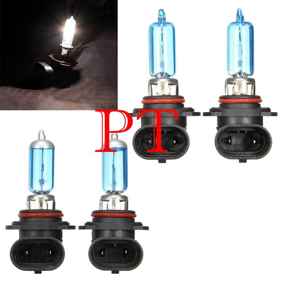4pcs HID 9006/9005 5000K Xenon White Headlight High/Low Beam Halogen Bulbs #x6