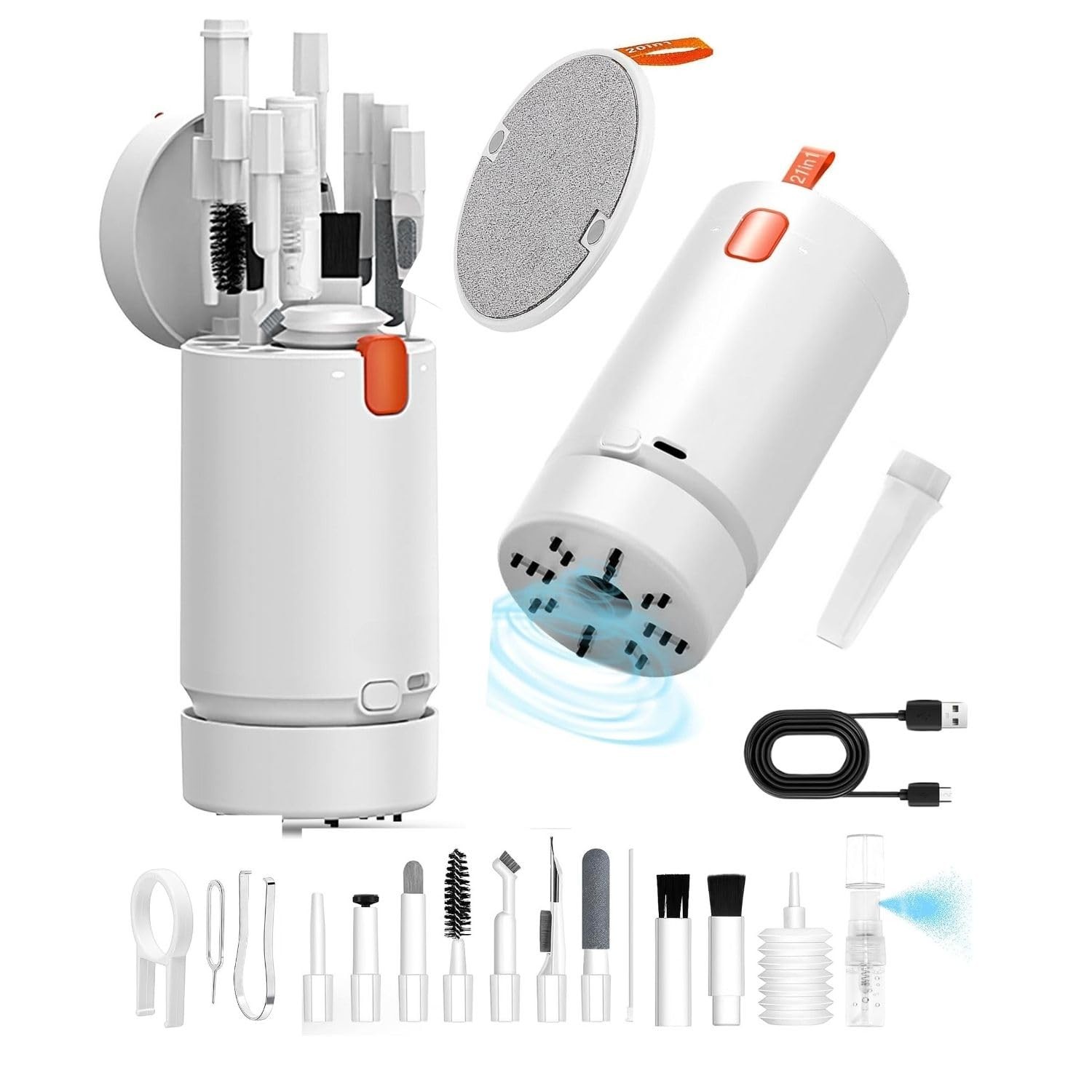 Zore Automatic Keyboard Cleaner w/Mini Vacuum, 21 in1 Electronic Cleaning Kit