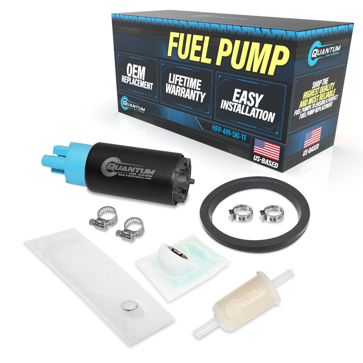 Fits 07-09 Ski-Doo/Lynx V-800 513033495 Fuel Pump +Tank Seal+Filter+Strainer QFS
