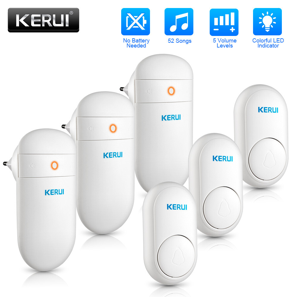 New Wireless Doorbell Waterproof Long Range Door Bells Cordless Plug-in w/ Chime