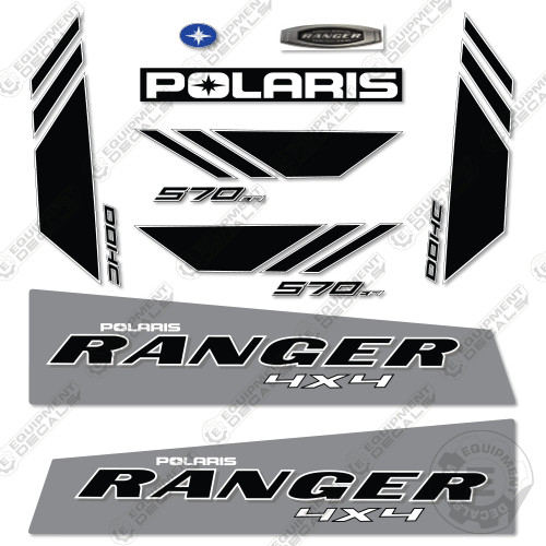 Fits Polaris Ranger 570 EFI Decal Kit Utility Vehicle - 2016 (TURBO SILVER!)