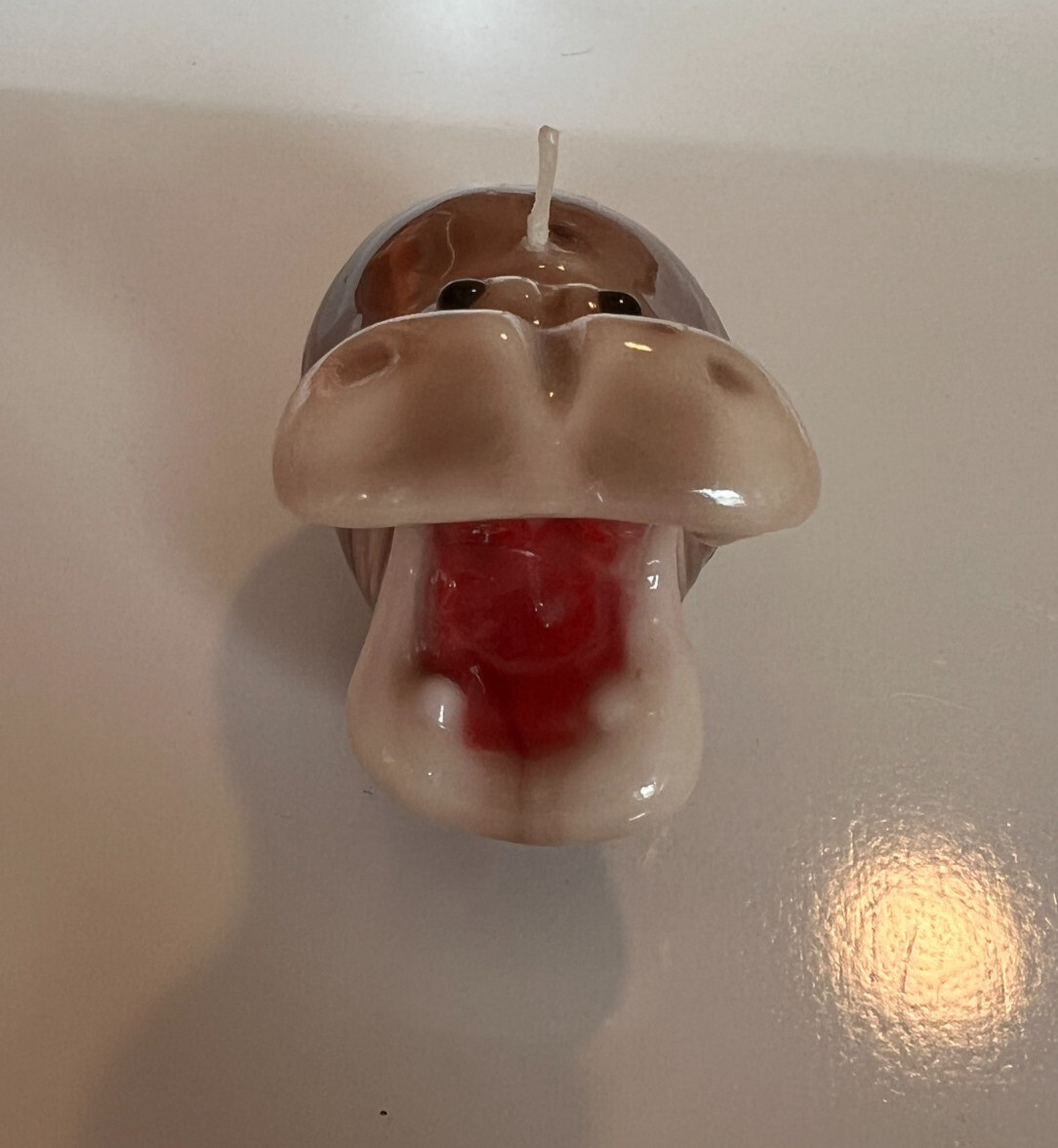 Small Hippo Candle