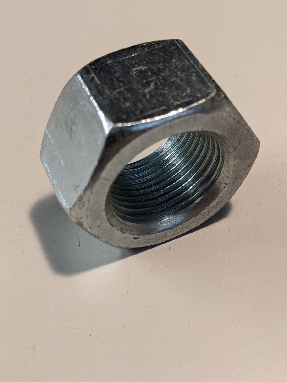 1"-14 HEX NUT ZINC PLATED GRADE 2  QTY. 25