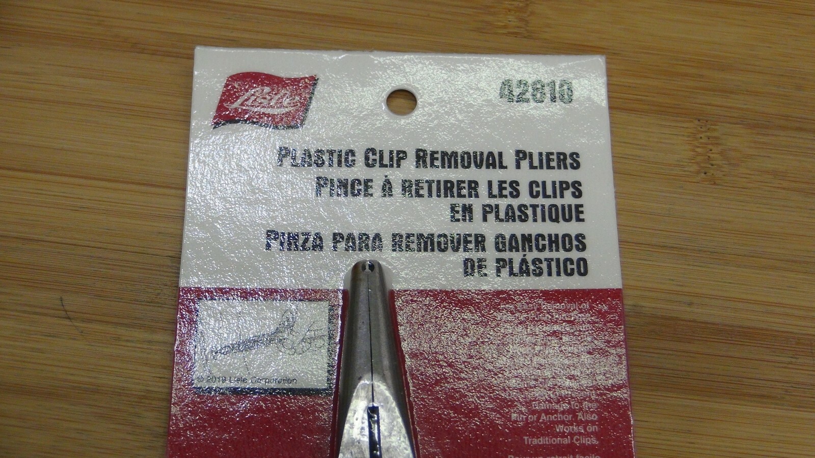 PLASTIC CLIP PIN REMOVAL PLIERS Lisle 42810