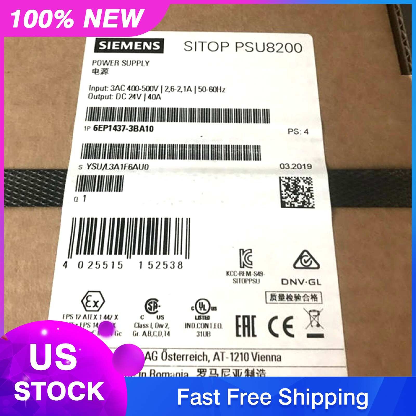 NEW SIEMENS 6EP1437-3BA10 6EP14373BA10 Switching Power Supply fast Shipping