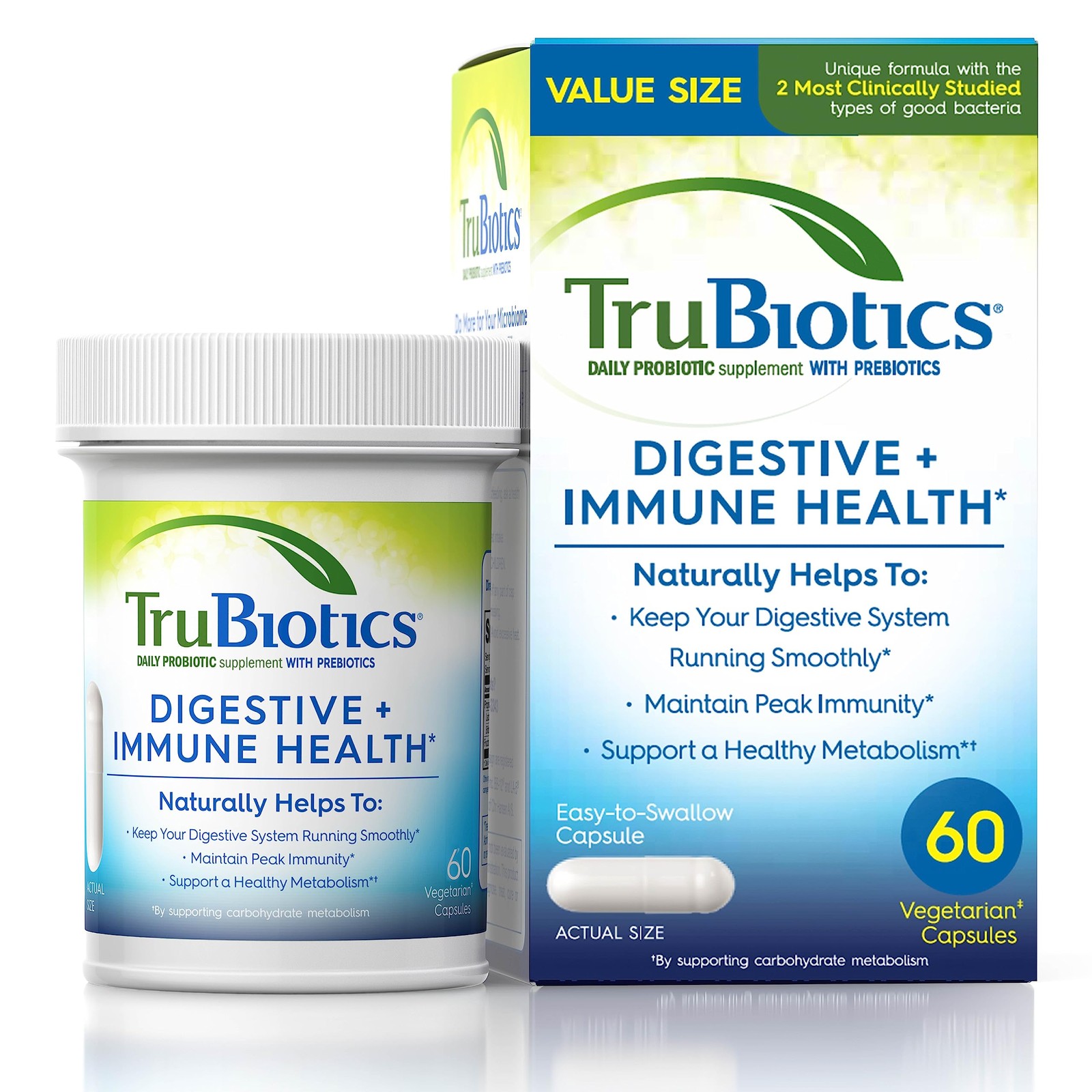 TruBiotics Probiotics for Digestive & Immune 60 Count (Pack of 1), No Color
