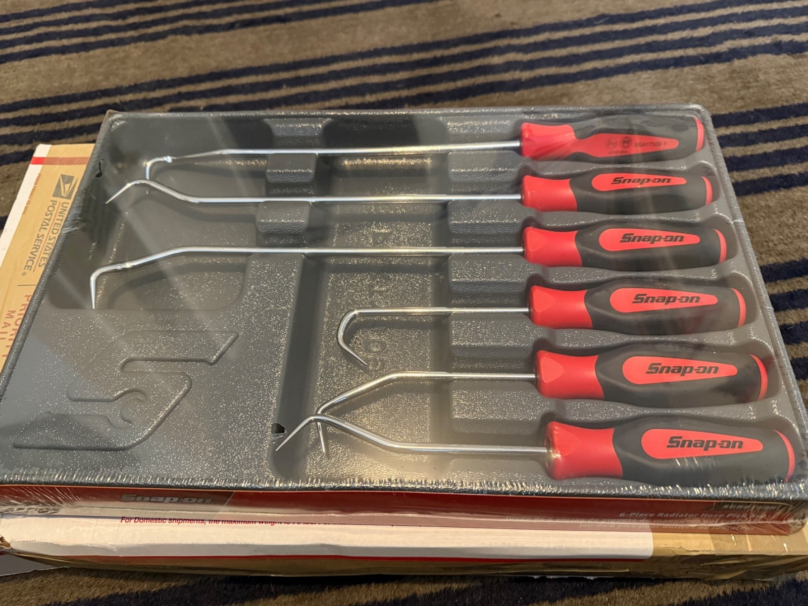 New Snap-On RED 6 Pc Soft Grip Radiator Hose Pick Set SGRHT6BR