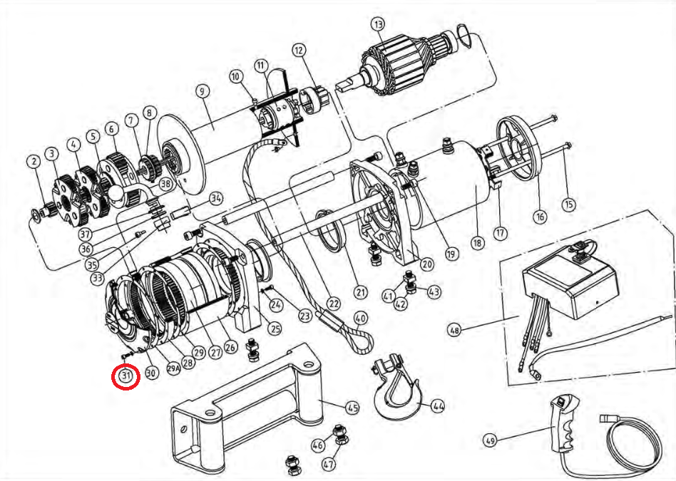 Smittybilt 97212-31 Bolt For XRC-12 Winch