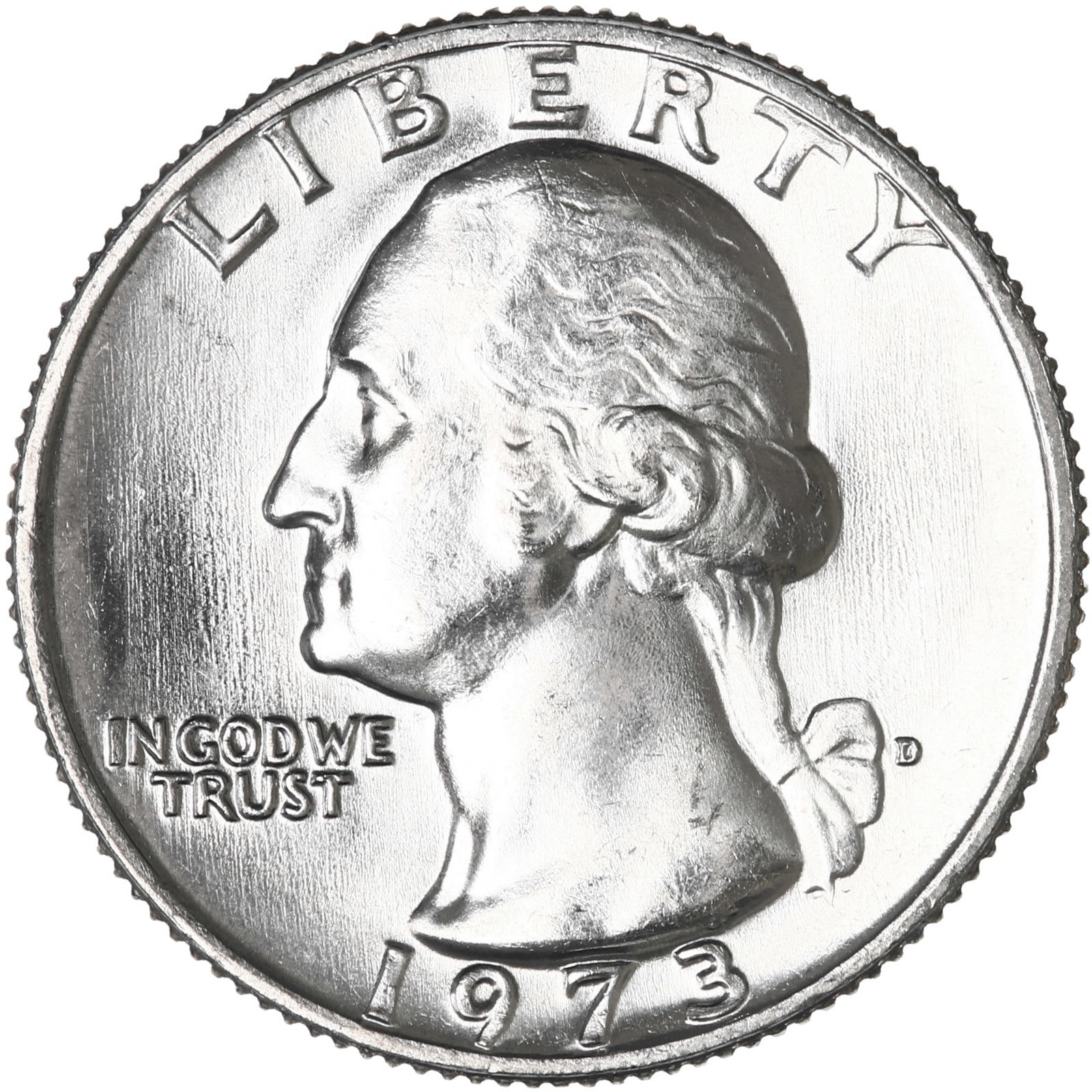 1973 D Washington Quarter Choice BU US Coin