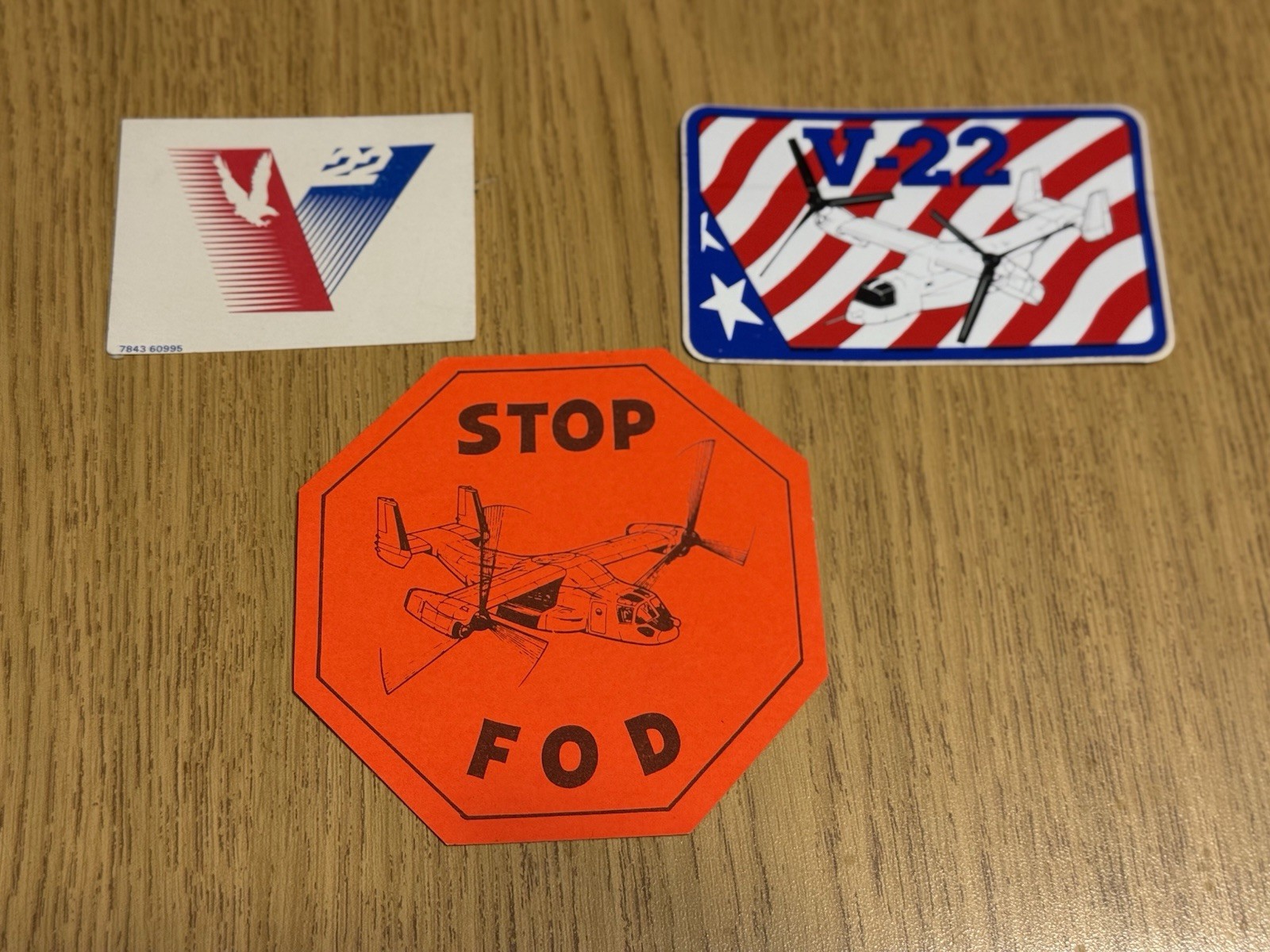 3 Bell Helicopter V22 Tilt Rotor Aircraft Stickers Zaps FOD