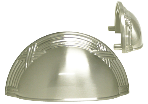 New Satin Nickel Brushed Nickel Kitchen bathroom Machined 3"Cup Cabinet Pull