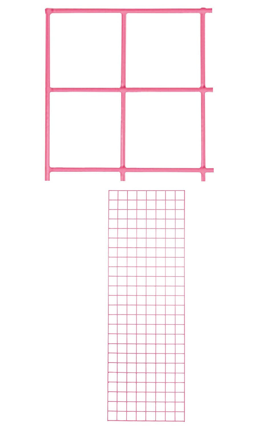 Set of 2 Wire Grid Panels 2' x 6' Panels Hot Pink Retail Display Craft Gridwall
