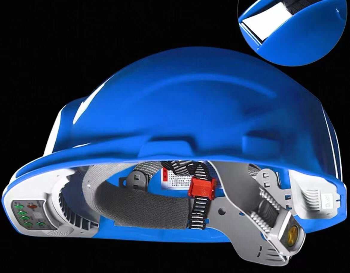 Solar-Powered Hard Hat Helmet with Air Conditioning, Fans, & Bluetooth