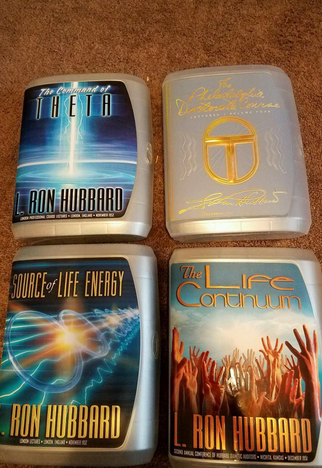 Scientology 4 lecture sets CD  L Ron Hubbard In excellent condition AS IS
