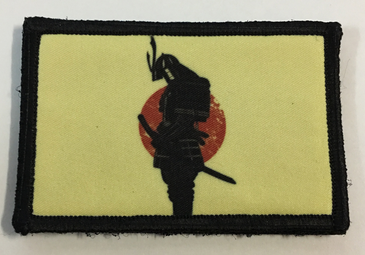 Samurai Jack Morale Patch Military Tactical Army Flag USA Hook Badge