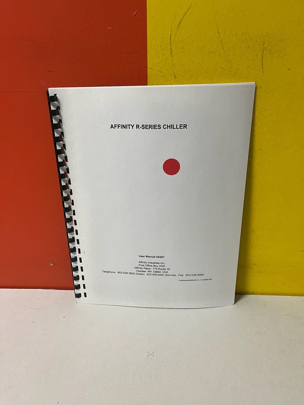 Affinity R-Series Chiller R-Series Chiller User Manual