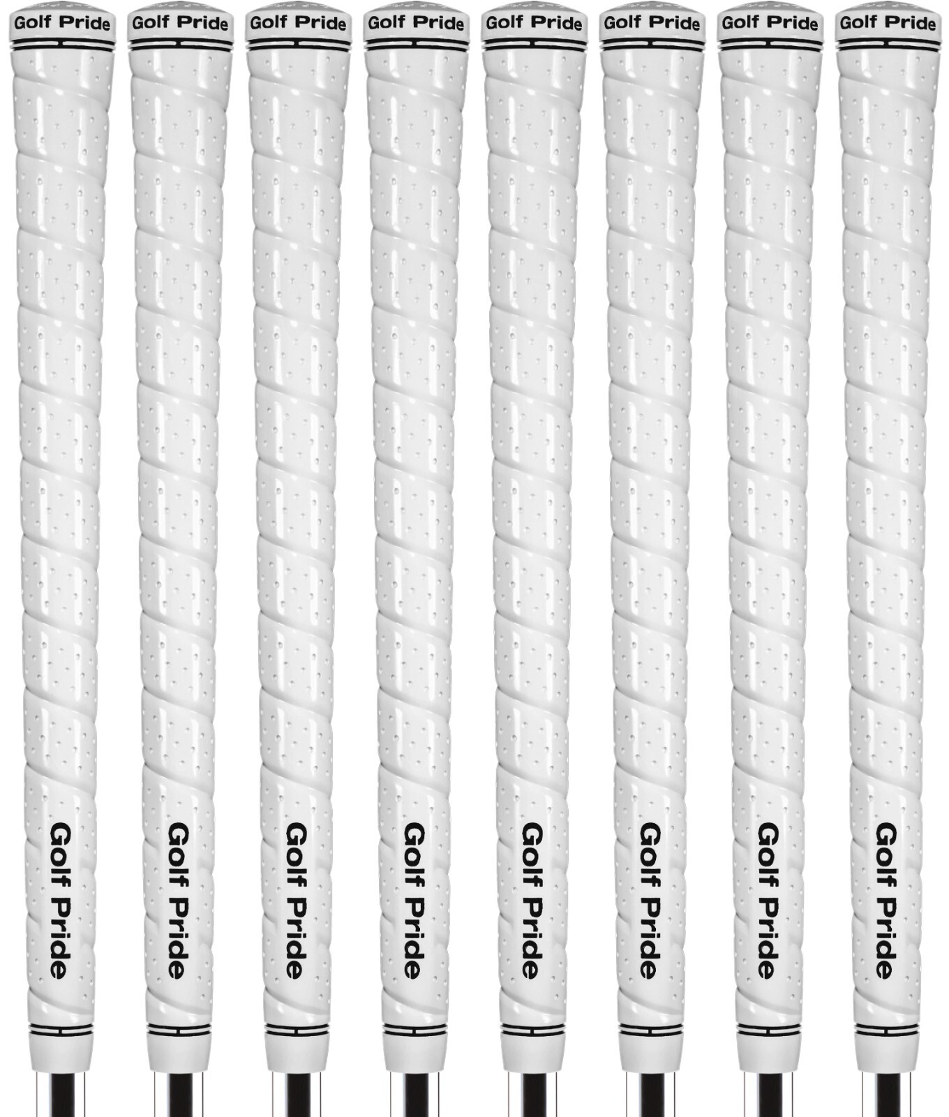 Golf Pride Tour Wrap 2G Golf Grips Standard Size White - Set of 8 - High Tack
