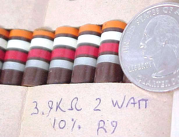 3.9K 3900 OHM 2 WATT QTY-2 ALLEN BRADLEY TUBE MIXER AMP CARBON RESISTORS