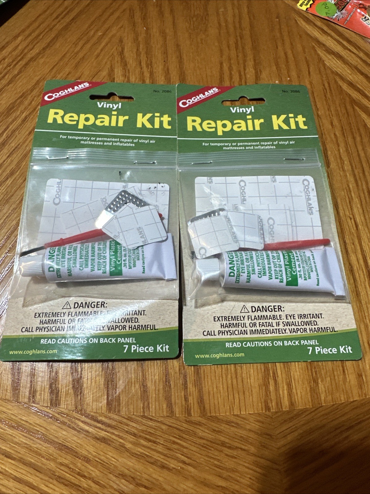 2 Vinyl Repair Kit 7 Piece For Repair Of Vinyl Air Mattresses Inflatables Floats