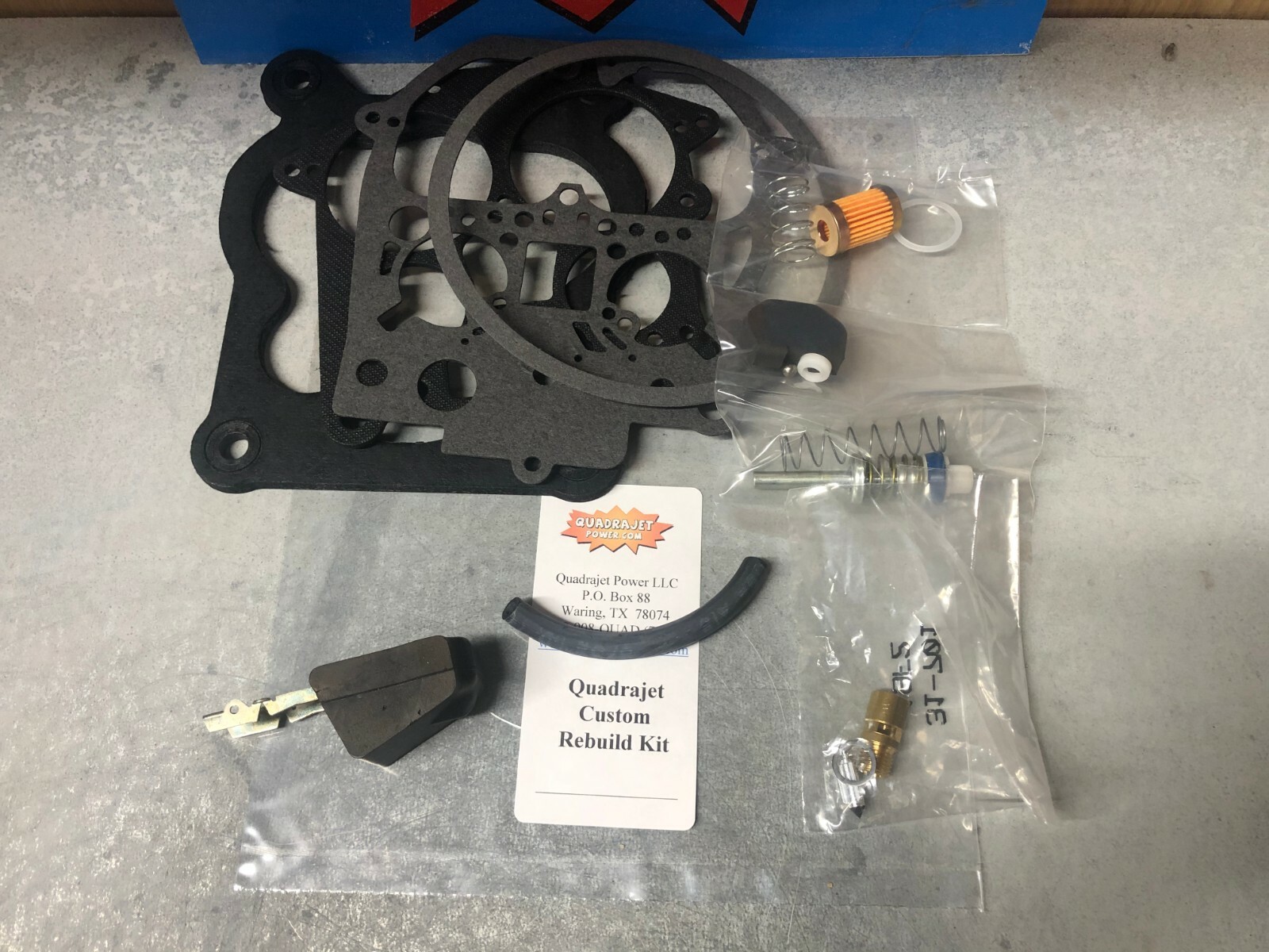 Quadrajet Complete Premium Rebuild Kit. Float & filter included Chevy 17059213