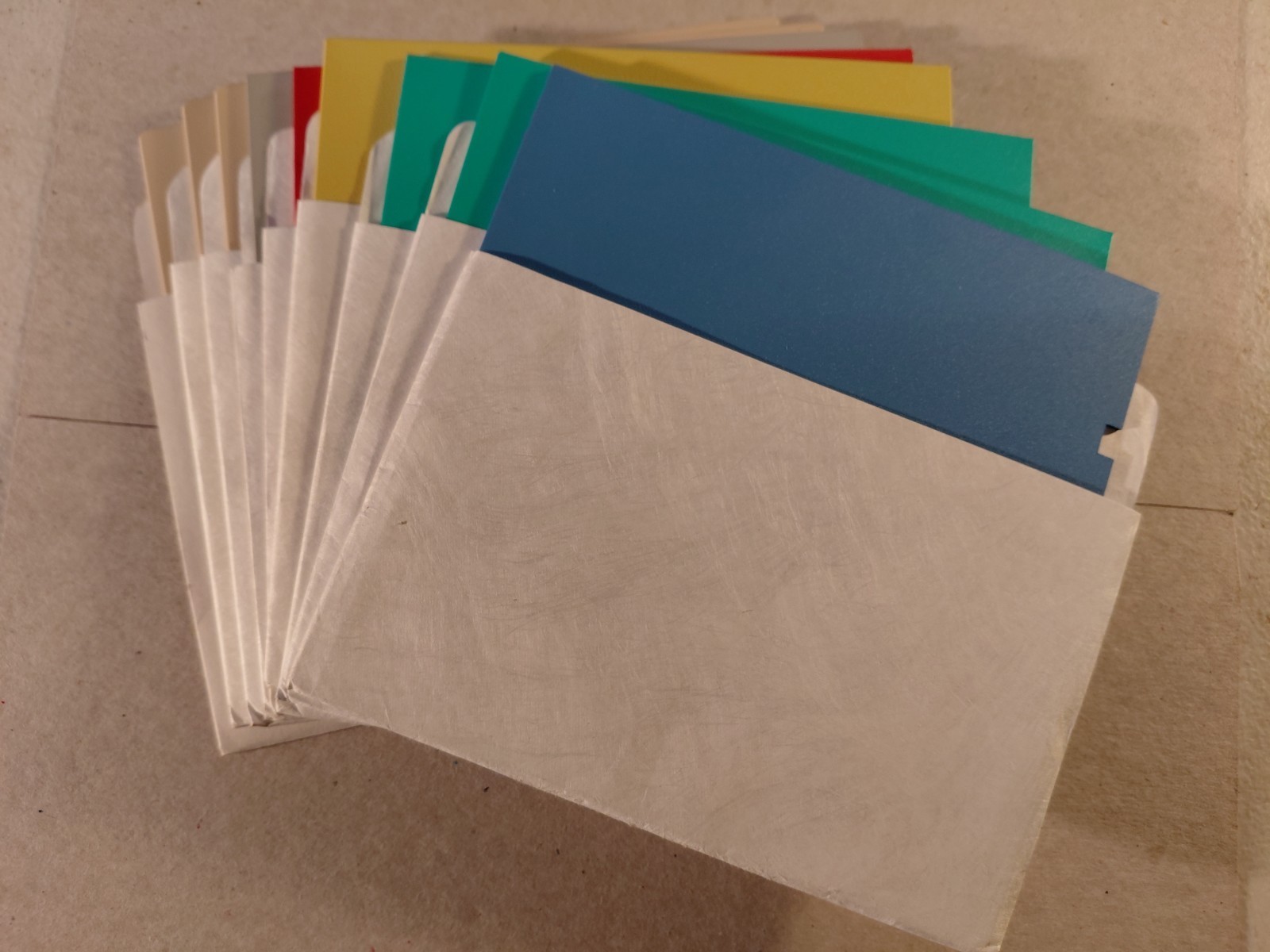 Lot 10 of NOS Verbatim 5.25 inch (HD) Floppy Disks Assorted Colors in Sleeves