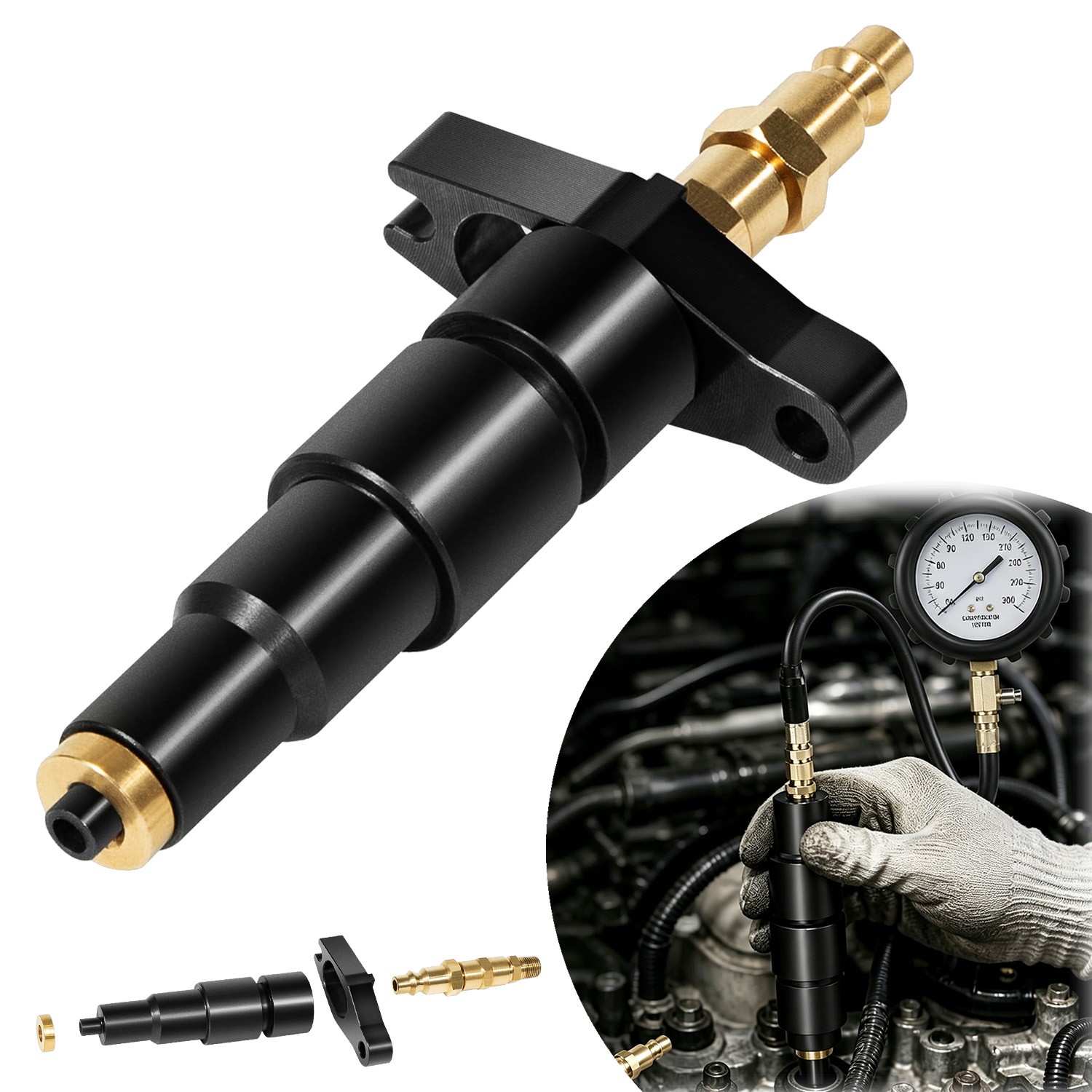 9007A Compression Test Adapter Test Gauge Tool for 5.9L 6.7L Cummins Dodge Ram