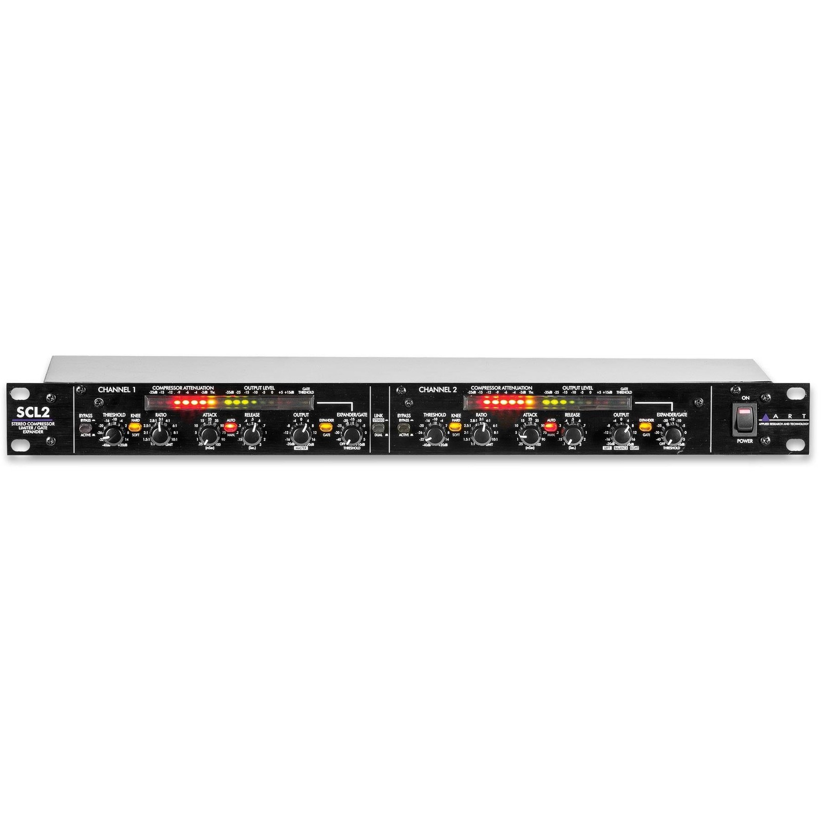 ART SCL2 Dual /Stereo Compressor / Limiter /Expander / Gate SCL-2 2-Channel Rack
